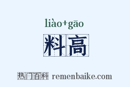 料高是什么意思的图片